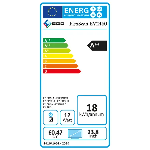 Energielabel A++ Eizo EV2460.jpg
