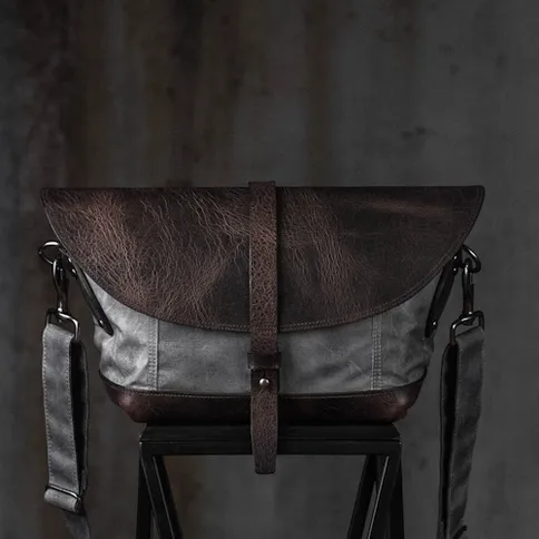 Wotancraft Messenger Shoulder Bag Vintage Grey 2.jpg