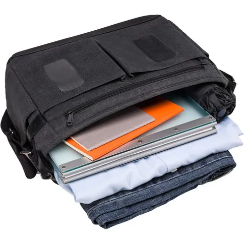 Tenba Cooper 13 DSLR Camera Bag Grey CanvasBlack Leather 8.jpg