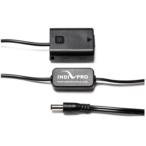 IndiPro_2punt5mm_DCPowerCable_Regulated_SonyNP-FW50_DummyBattery24inch.jpg