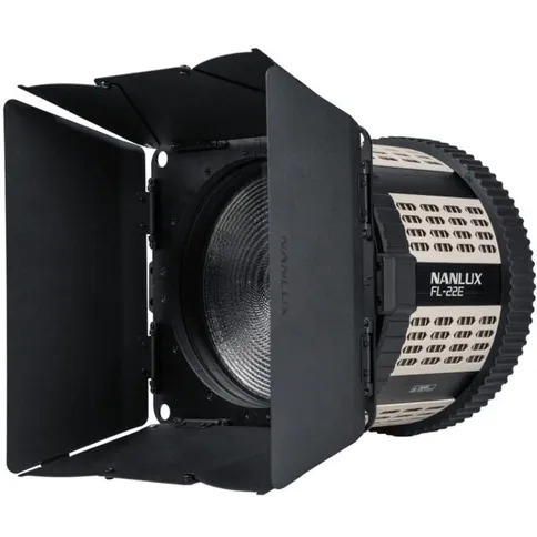 Nanlux_FL-22E_Fresnel_Lens_With_Barndoors_Angled_View.jpg