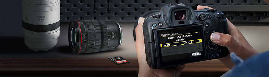Bannière mises à jour firmware Canon