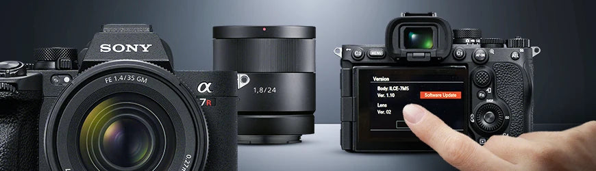 Mises à jour firmware Sony - appareil Sony Alpha avec écran de mise à jour