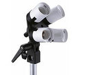 Falcon-Eyes Support de lampe LH-4E27LS 4 x E27 avec Support inclinable