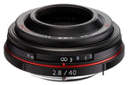 Pentax 40mm f/2.8 Limitée Noir HD DA