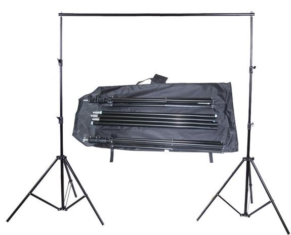 Bresser BR-D23 Support 240X300cm + Fonds de tissu 300x600cm gris