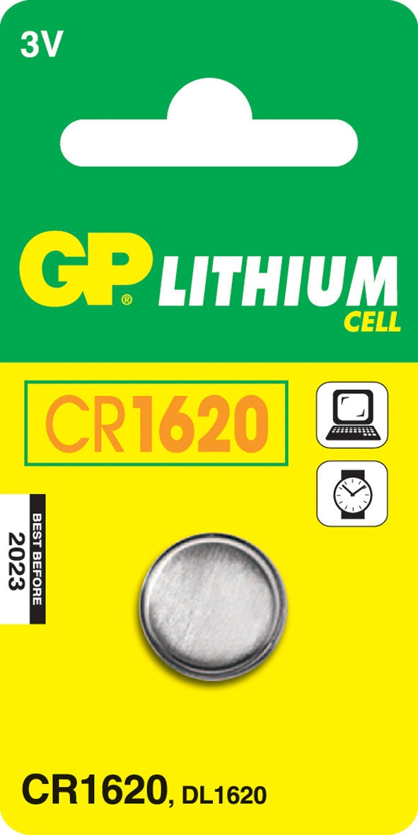 GP CR1620 Lithium Battery 3V (1 piece)