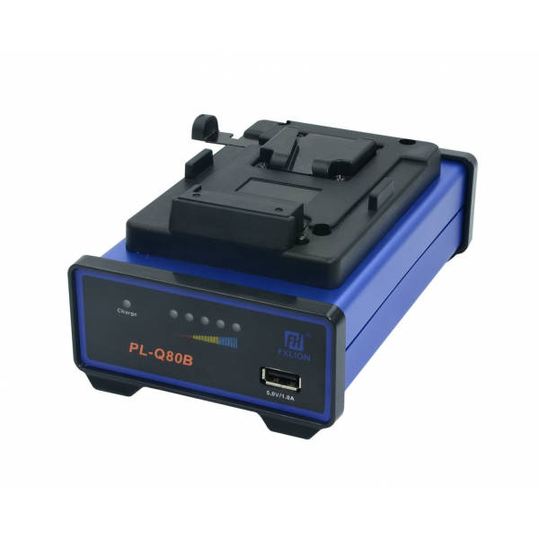 FXlion FX-PLQ80B V-Mount chargeur rapide mono (avec sortie USB)