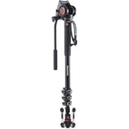 Manfrotto Video Einbeinstativ Batterie 4 Sektion mit MVH500 Kopf