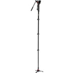 Manfrotto Video Einbeinstativ Batterie 4 Sektion mit MVH500 Kopf