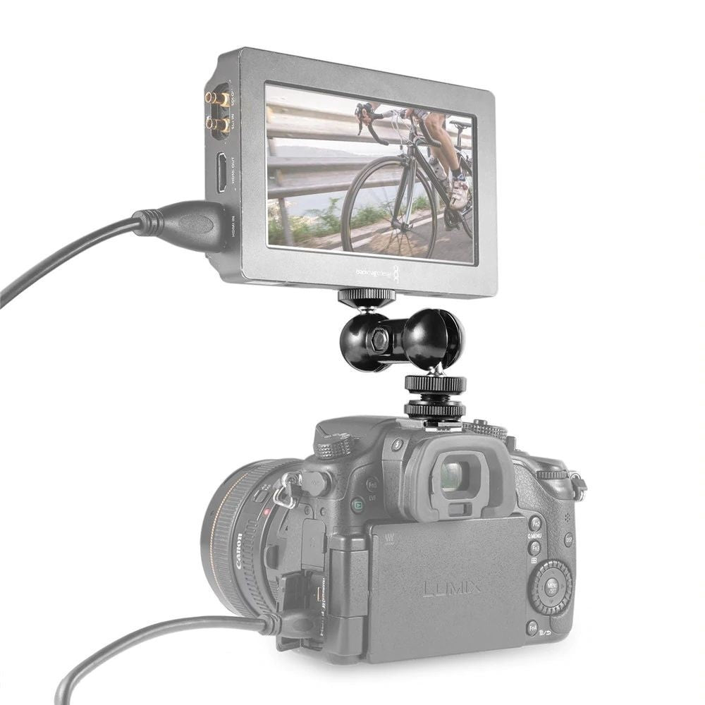SmallRig 1135 Cool-Ballhead-V1 Multi-function Double BallHead avec Griffe monture & 1/4" Vis