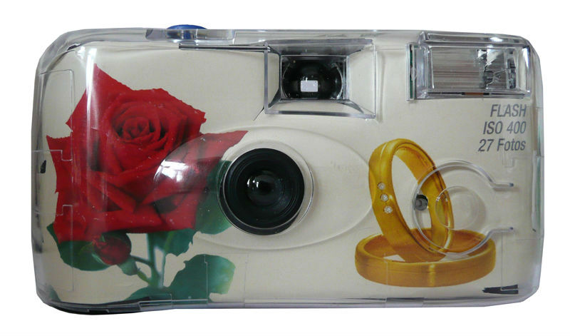 Single Use Kamera Blitz 400 27 Rosa mit Ringen