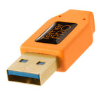 Tether Tools TetherPro USB 3.0 A Male To Micro B Right Angle 4,6m Orange
