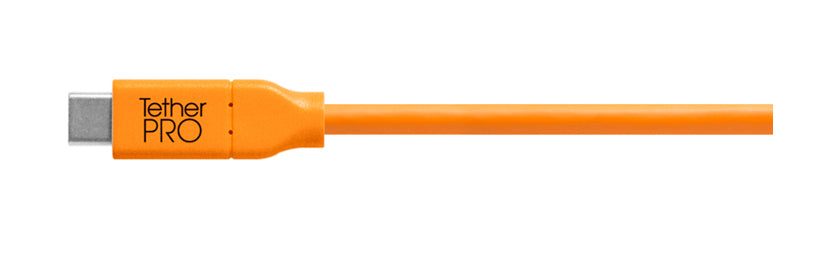 Tether Tools TetherPro USB-C zu USB Female Adapter (Extender) 4,6m orange