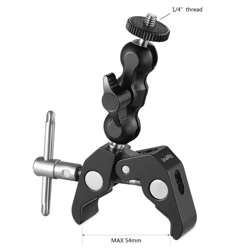 SmallRig 2164 Multi-Functional Crab-Shaped Clamp Weißh Ballhead Magic Arm