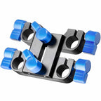 Walimex 19441 Pro 15mm Bloc de serrage double pour plate-forme vidéo