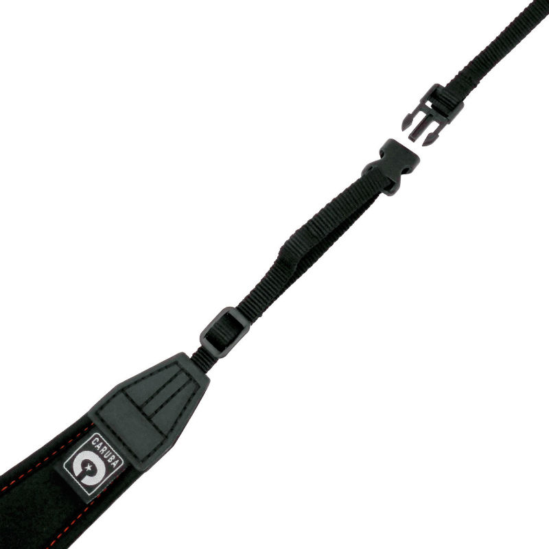 Caruba Appareil photo Neckstrap - extra long + Attache Rapide (Noir+Rouge)