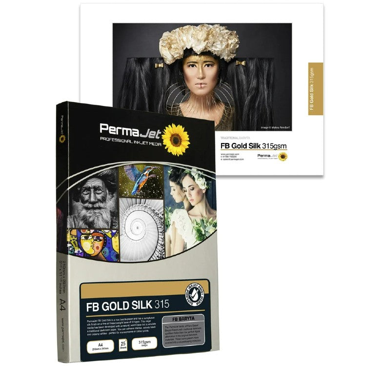 PermaJet PJ22713 FB Gold Silk 315gsm A4 25 Blatt