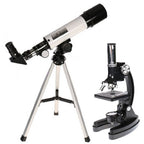 Byomic Ensemble de microscope et téléscope pour débutants dans une mallette