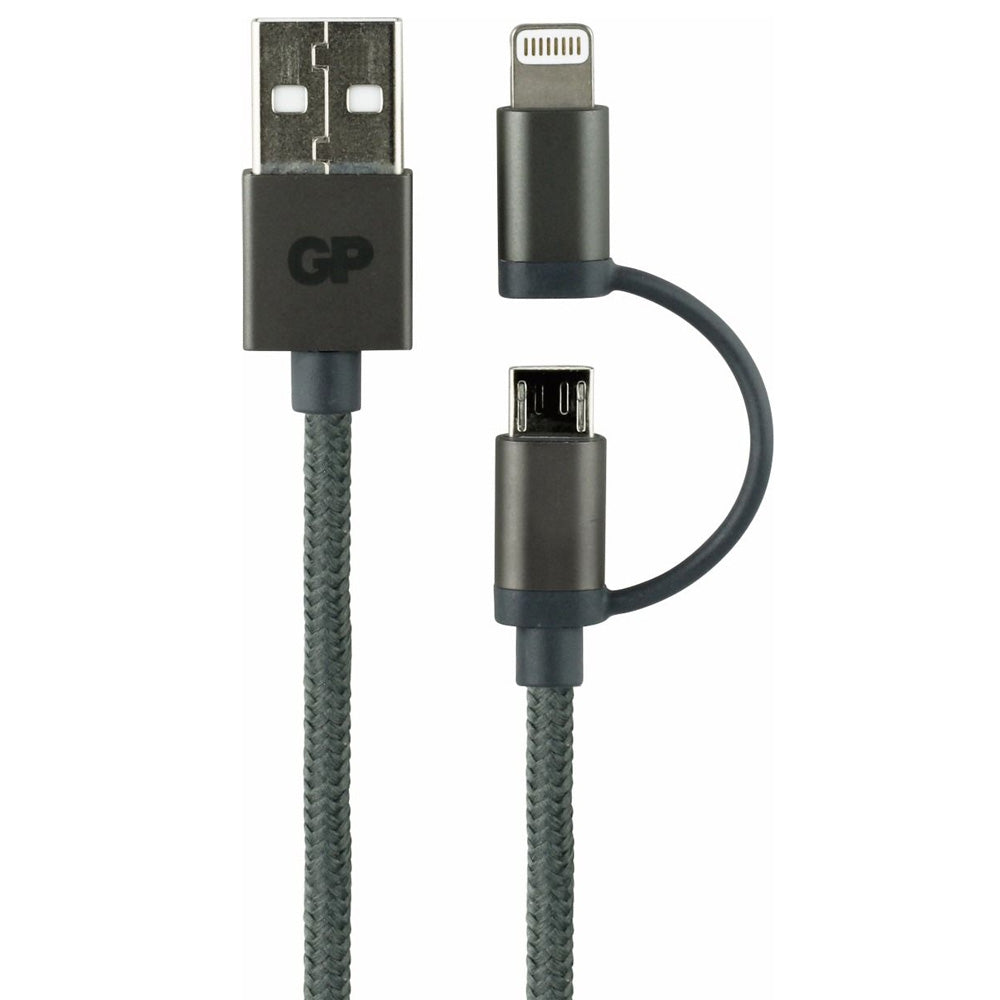 GP CB03 Lade- und Sync-Kabel, 2-in-1-Micro-USB + Blitzanschluss