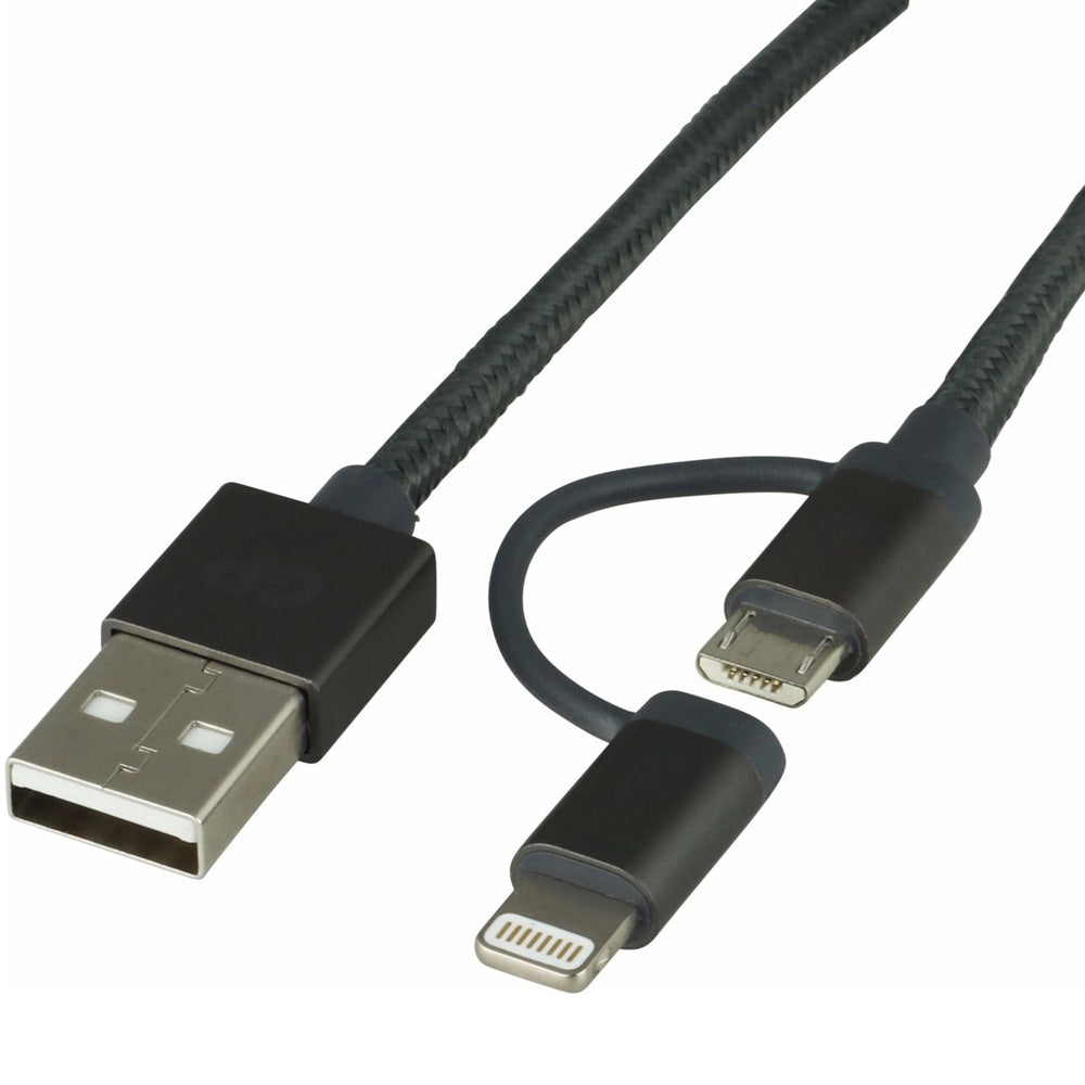 GP CB03 Lade- und Sync-Kabel, 2-in-1-Micro-USB + Blitzanschluss