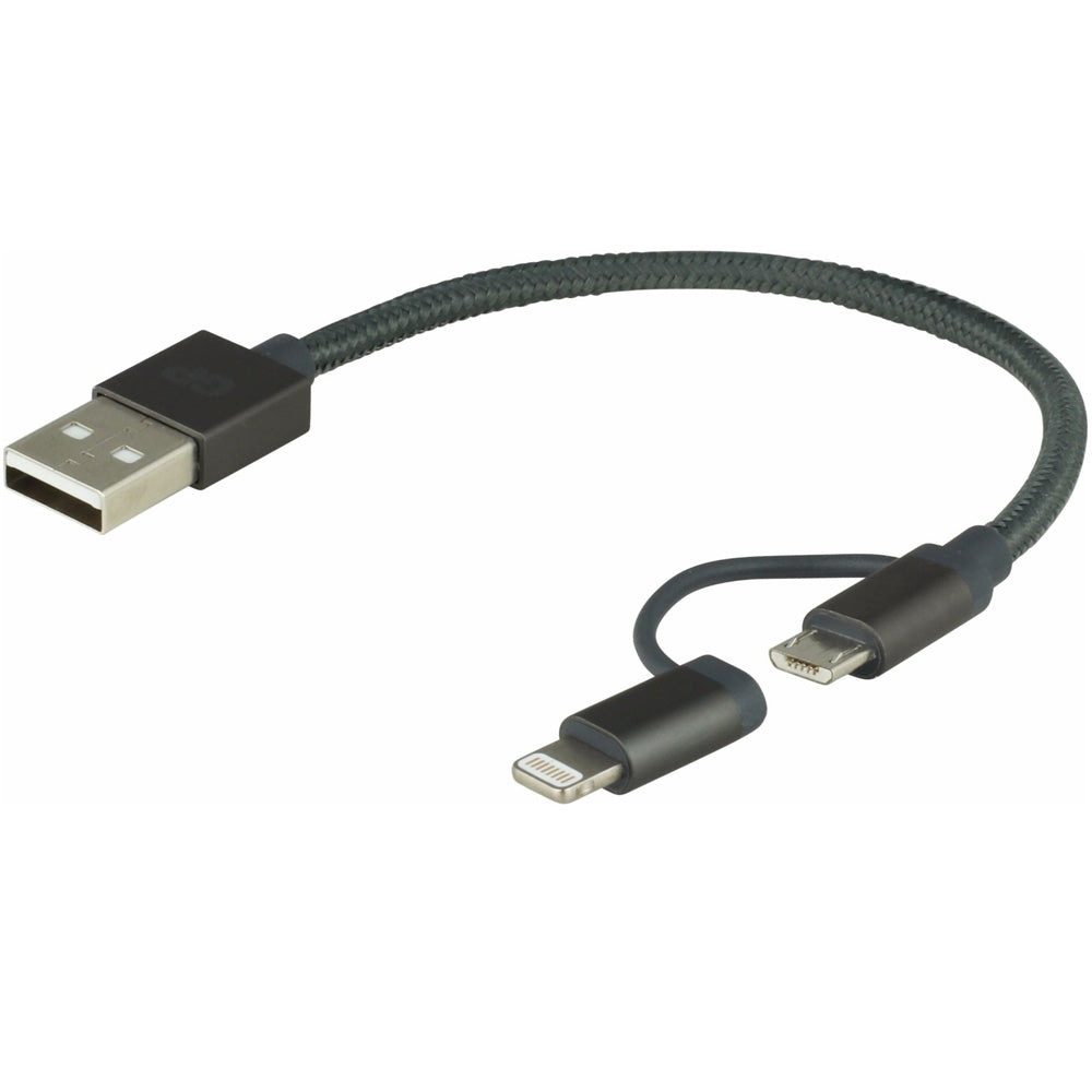 GP CB03 Lade- und Sync-Kabel, 2-in-1-Micro-USB + Blitzanschluss