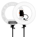 Caruba Round Vlogger 18 pouces ensemble LED PRO avec sac Blanc
