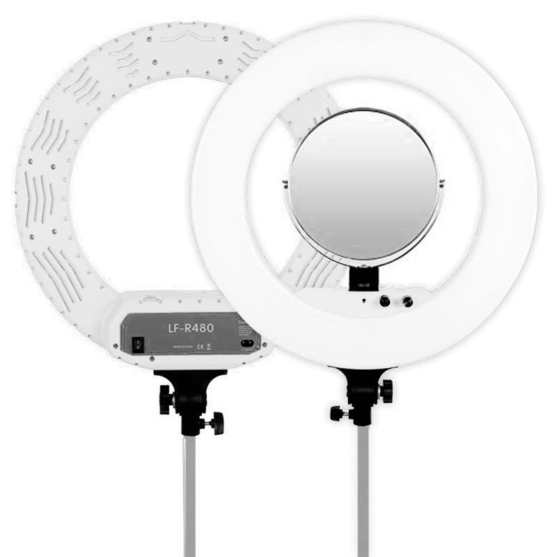 Caruba Round Vlogger 18 pouces ensemble LED PRO avec sac Blanc