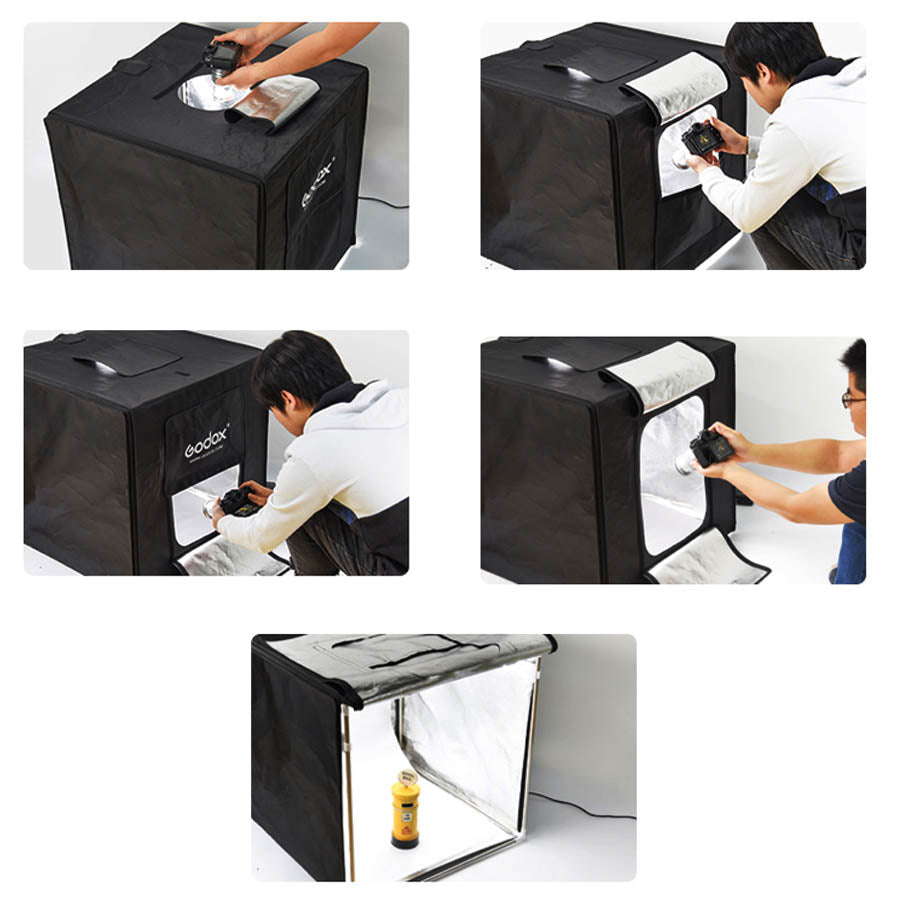 Godox Double Lumière Portable LED Ministudio L80x80x80cm