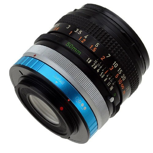 Fotodiox Pro Objektiv Mount Adapter - Canon FD & FL 35mm Spiegelreflexobjektiv auf Nikon F-Mount (mit integriertem Einstellrad für die Blendenöffnung) (FD-NikF-Pro)