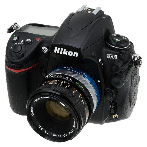 Fotodiox Pro Objektiv Mount Adapter - Canon FD & FL 35mm Spiegelreflexobjektiv auf Nikon F-Mount (mit integriertem Einstellrad für die Blendenöffnung) (FD-NikF-Pro)