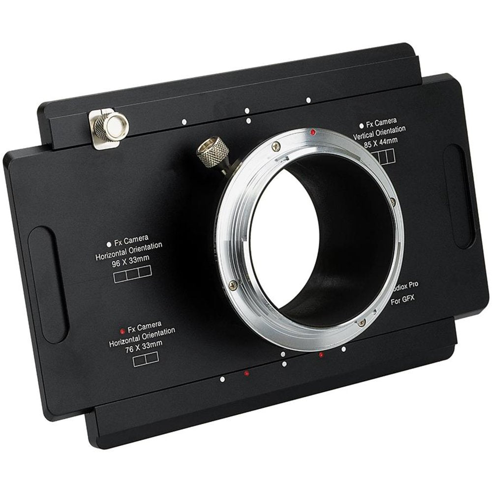 Fotodiox Pro Objectif Adaptateur de monture, Fujifilm G-Mount GFX Back vers Grand Format 4x5 View Appareils Photo avec Graflok Rear Standard (avec Shift / Stitch Adaptateur) (4x5-GFX-Pro)