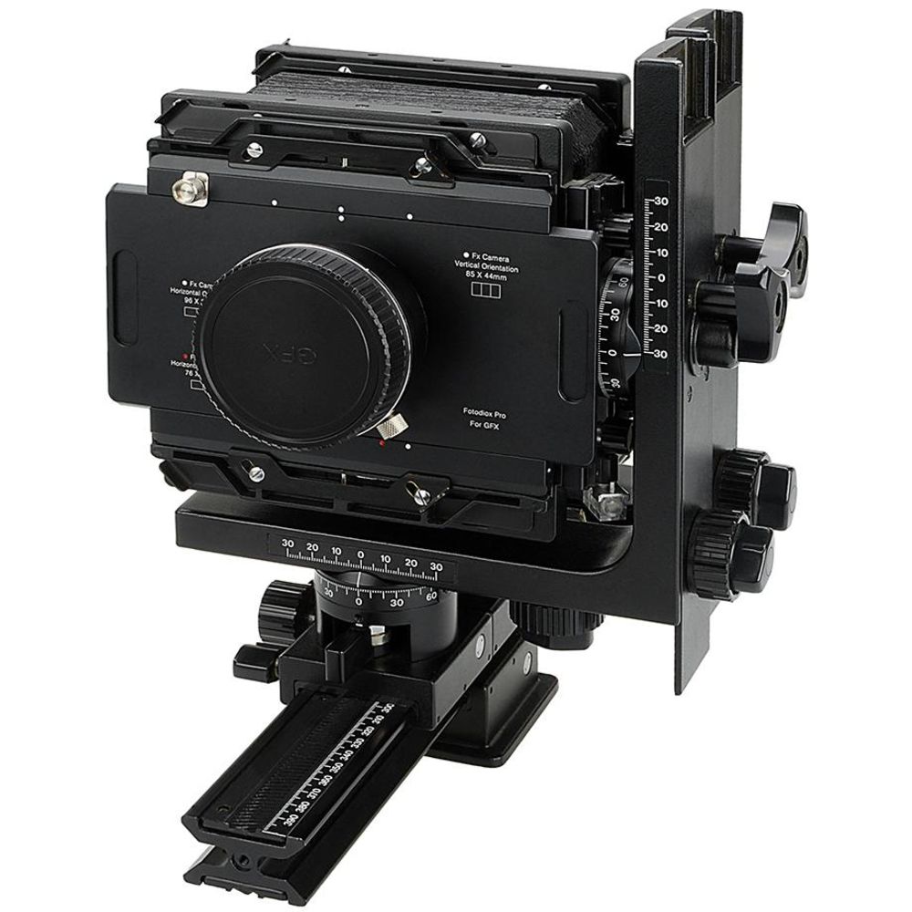 Fotodiox Pro Objectif Adaptateur de monture, Fujifilm G-Mount GFX Back vers Grand Format 4x5 View Appareils Photo avec Graflok Rear Standard (avec Shift / Stitch Adaptateur) (4x5-GFX-Pro)