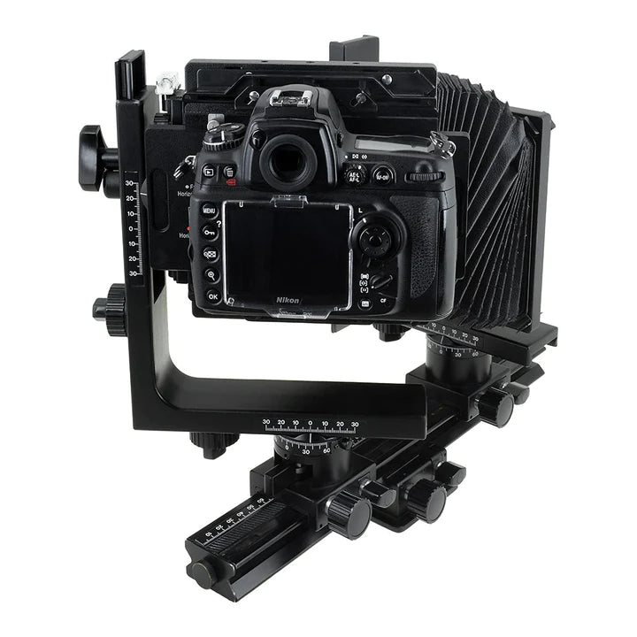 Fotodiox Pro Objectif Adaptateur de monture - Nikon Nikkor F Monture D/SLR vers Grand Format 4x5 View Appareils Photo avec a Graflok Rear Standard (avec Shift / Stitch Adaptateur) (NikF-4x5-Pro)