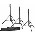 Bresser 3x BR-TP240 Pro Support de lampe 240cm + sac