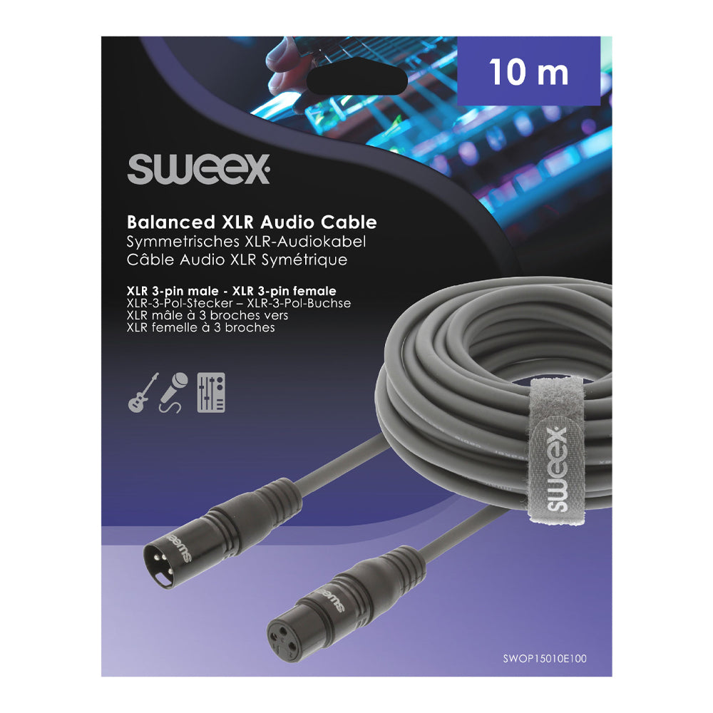 Nedis XLR Câble 3 broches mâle - femelle 10 m