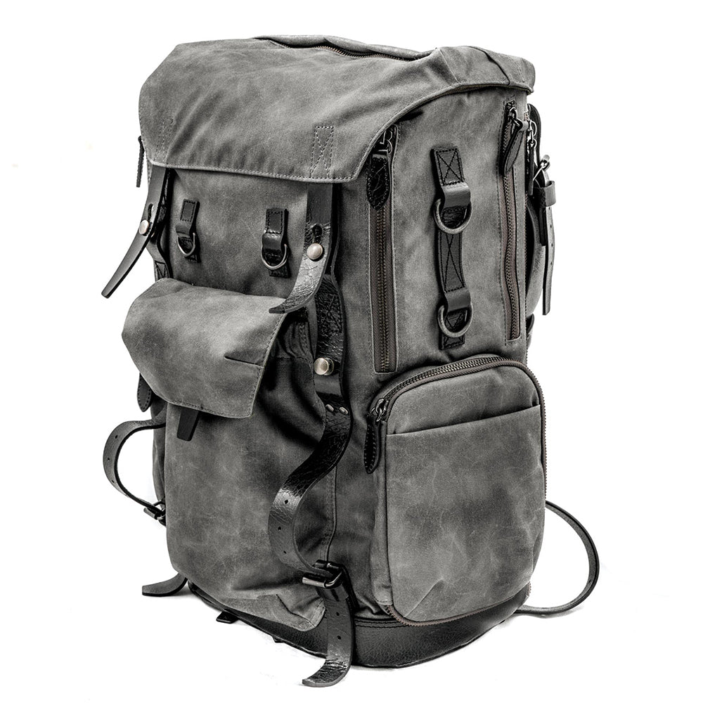 Wotancraft Commander Rucksack Vintage Grau