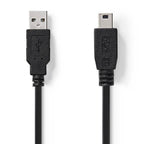 Nedis USB-A Mâle Câble USB 2.0 - USB Mini-B 5 broches mâle 2 m Noir