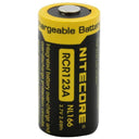 Nitecore 16340 RCR123A (NL166.650m Batterie Ah)