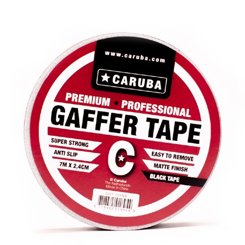 Caruba Gaffer Tape Nano Rouleau 7 mtr x 2,4 cm Noir