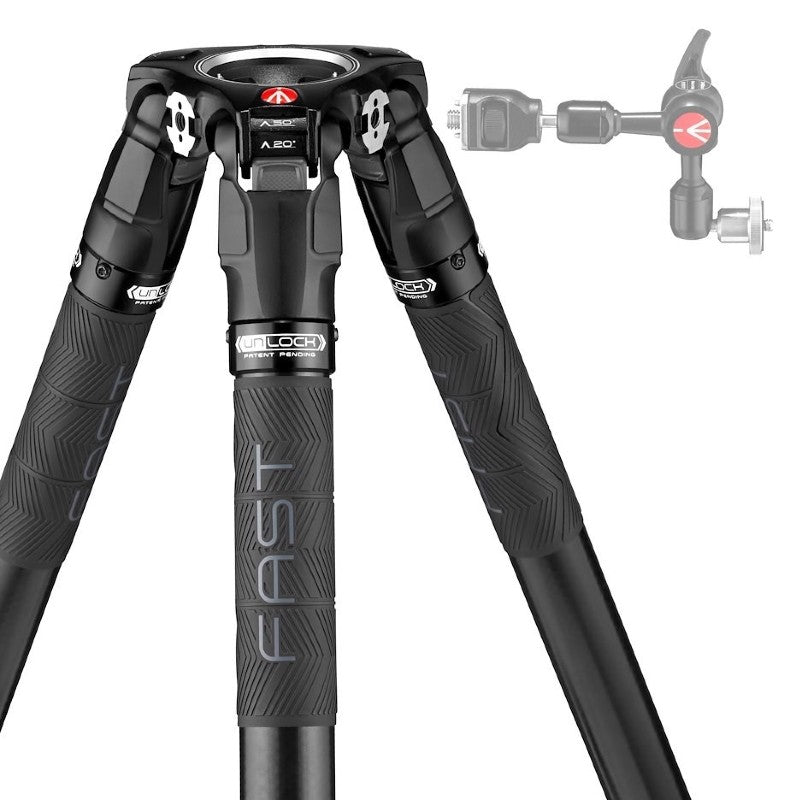 Manfrotto Trépied 504X & en Carbone Fiber Double ground spreader