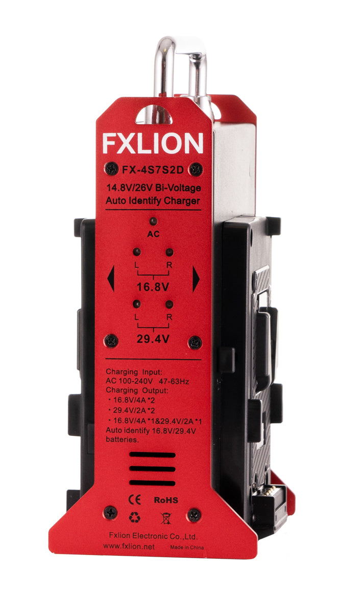 Fxlion FX-PL4S7S2D 14.8V/26V Battery 2-ch V-Mount Charger