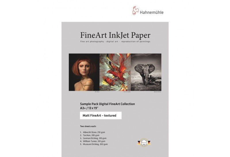 Hahnemuhle Sample Pack Matt FineArt Textured A3 Plus X 12 Feuilles