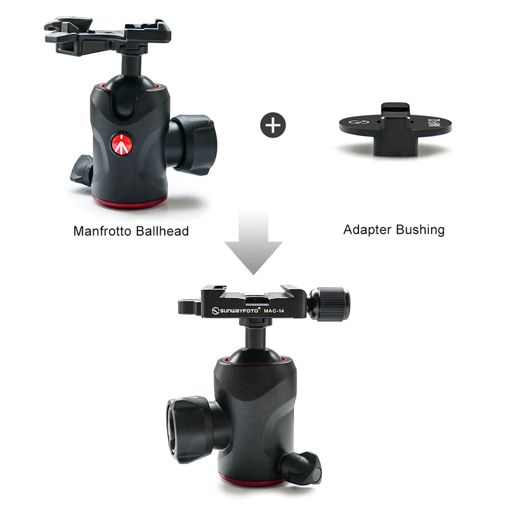 Sunwayfoto Manfrotto adaptateur de rotule à dessus creux MAP-02