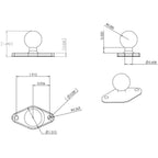 Ram Mounts 2 7/16" x 1 5/16" Base with Ball
