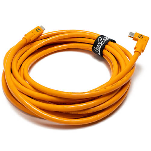 Tether Tools TetherPro USB-C vers USB-C à angle droit - orange