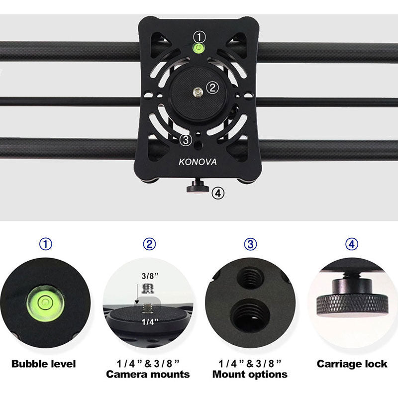 Konova P1 120 cm Carbon Kamera-Slider (mit KMS-S2)