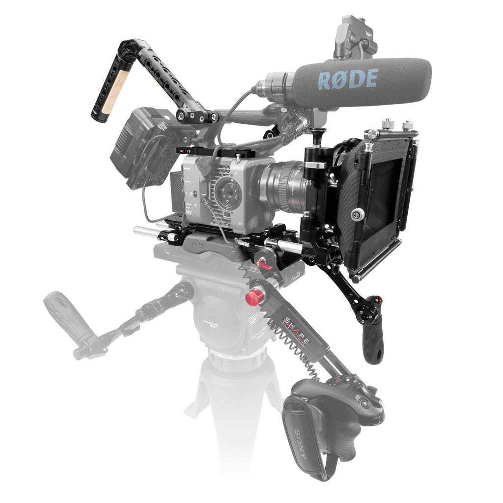 Shape Sony FX6 baseplate, top plate, controller top handle,VF. Mount, matte box, follow focus pro