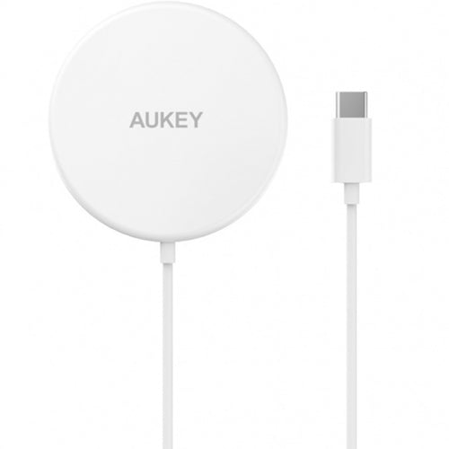 Aukey Aircore Magnetic Qi Wireless Charger 15W - White