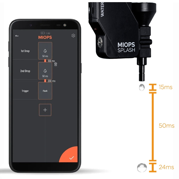 Miops Splash Kit de Gouttes d'eau avec Support V2